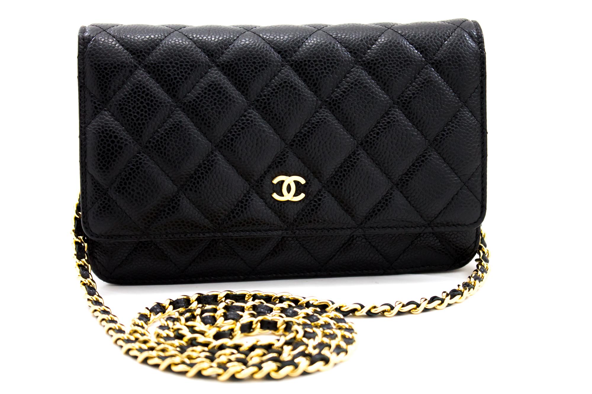 An authentic CHANEL Caviar Wallet On Chain WOC Black Shoulder Bag Crossbody. The color is Black. The outside material is Leather. The pattern is Solid. This item is Contemporary. The year of manufacture would be 2015.
Conditions & Ratings
Outside