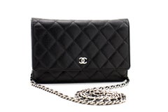 CHANEL Caviar WOC Wallet On Chain Schwarze Umhängetasche