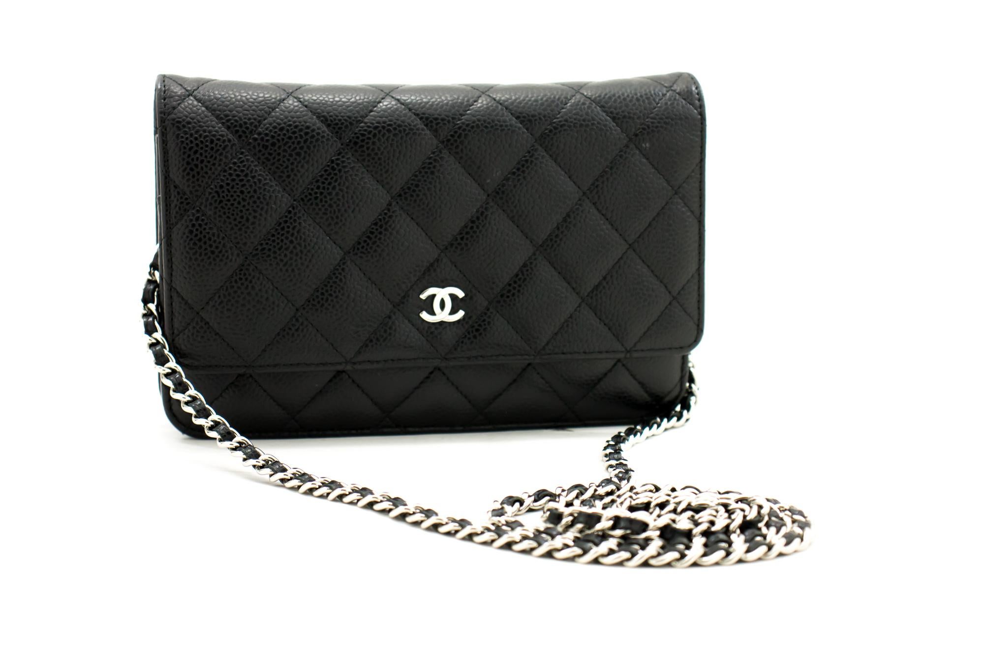 An authentic CHANEL Caviar Wallet On Chain WOC Black Shoulder Bag Crossbody. The color is Black. The outside material is Leather. The pattern is Solid. This item is Contemporary. The year of manufacture would be 2018.
Conditions & Ratings
Outside