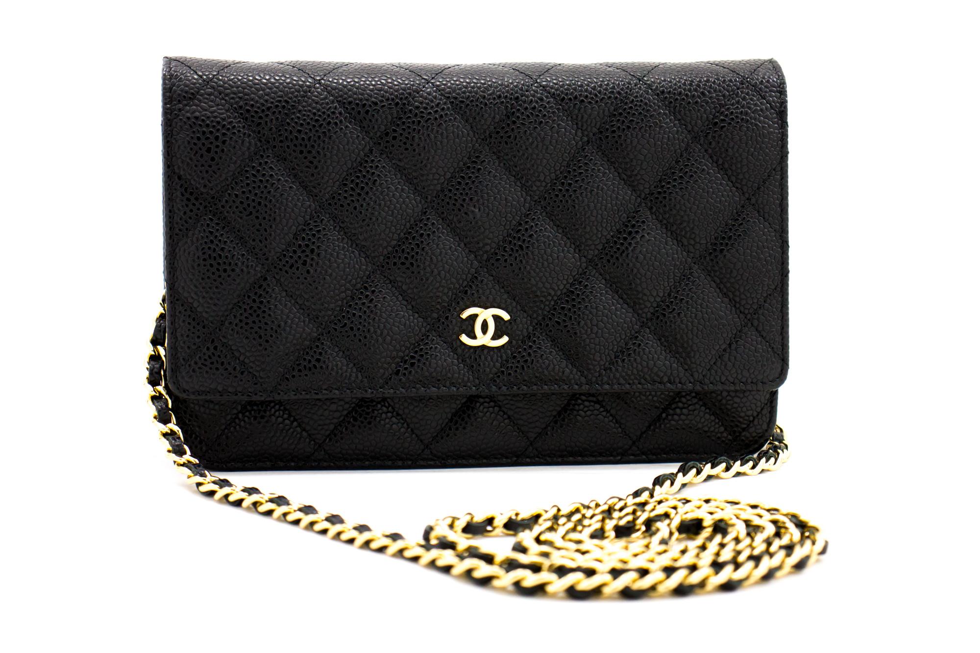 An authentic CHANEL Caviar Wallet On Chain WOC Black Shoulder Bag Crossbody. The color is Black. The outside material is Leather. The pattern is Solid. This item is Contemporary. The year of manufacture would be 2014.
Conditions & Ratings
Outside