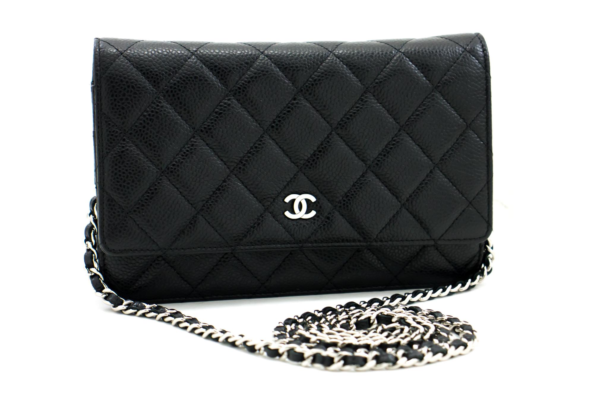 An authentic CHANEL Caviar Wallet On Chain WOC Black Shoulder Bag Crossbody. The color is Black. The outside material is Leather. The pattern is Solid. This item is Contemporary. The year of manufacture would be 2012.
Conditions & Ratings
Outside