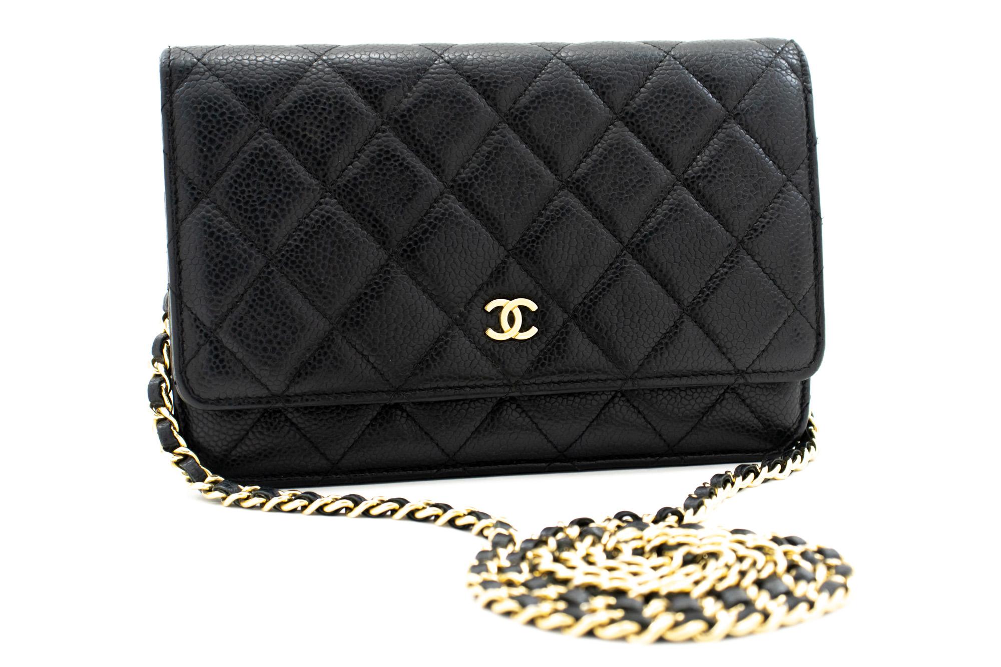 An authentic CHANEL Caviar Wallet On Chain WOC Black Shoulder Bag Crossbody. The color is Black. The outside material is Leather. The pattern is Solid. This item is Contemporary. The year of manufacture would be 2013.
Conditions & Ratings
Outside