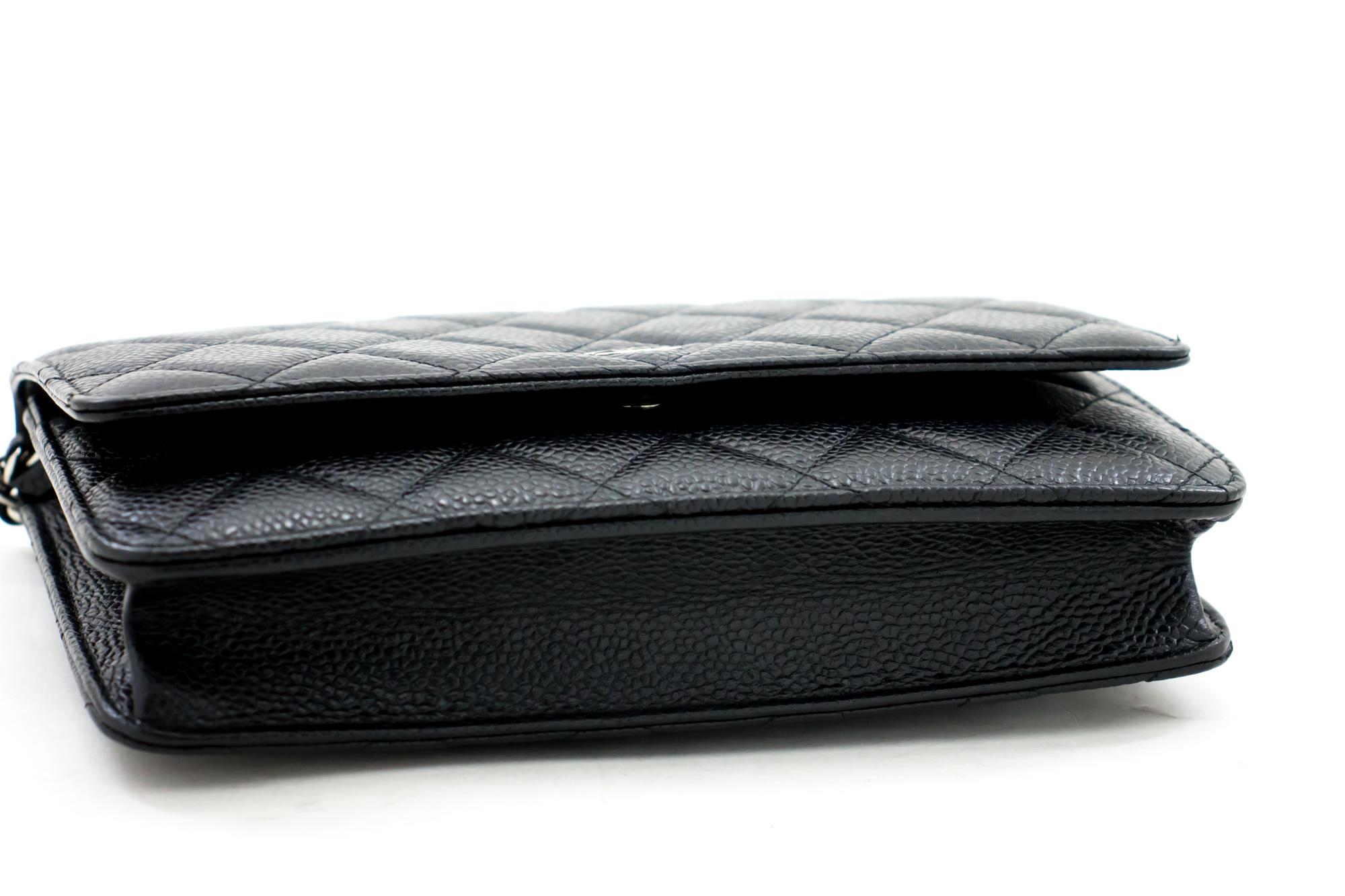 Women's CHANEL Caviar WOC Wallet On Chain Black Shoulder Crossbody Bag