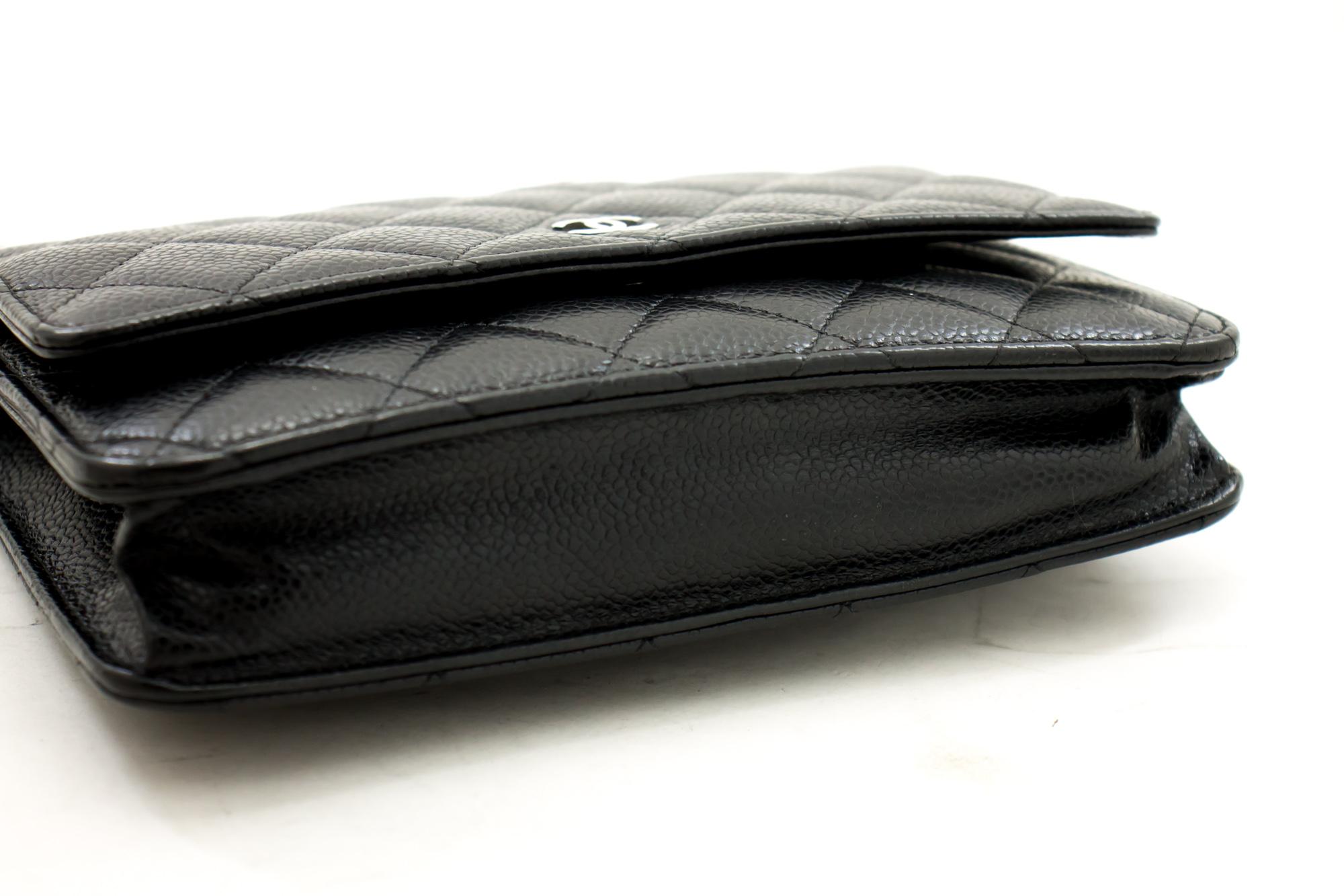 CHANEL Caviar WOC Wallet On Chain Black Shoulder Crossbody Bag In Good Condition In Takamatsu-shi, JP