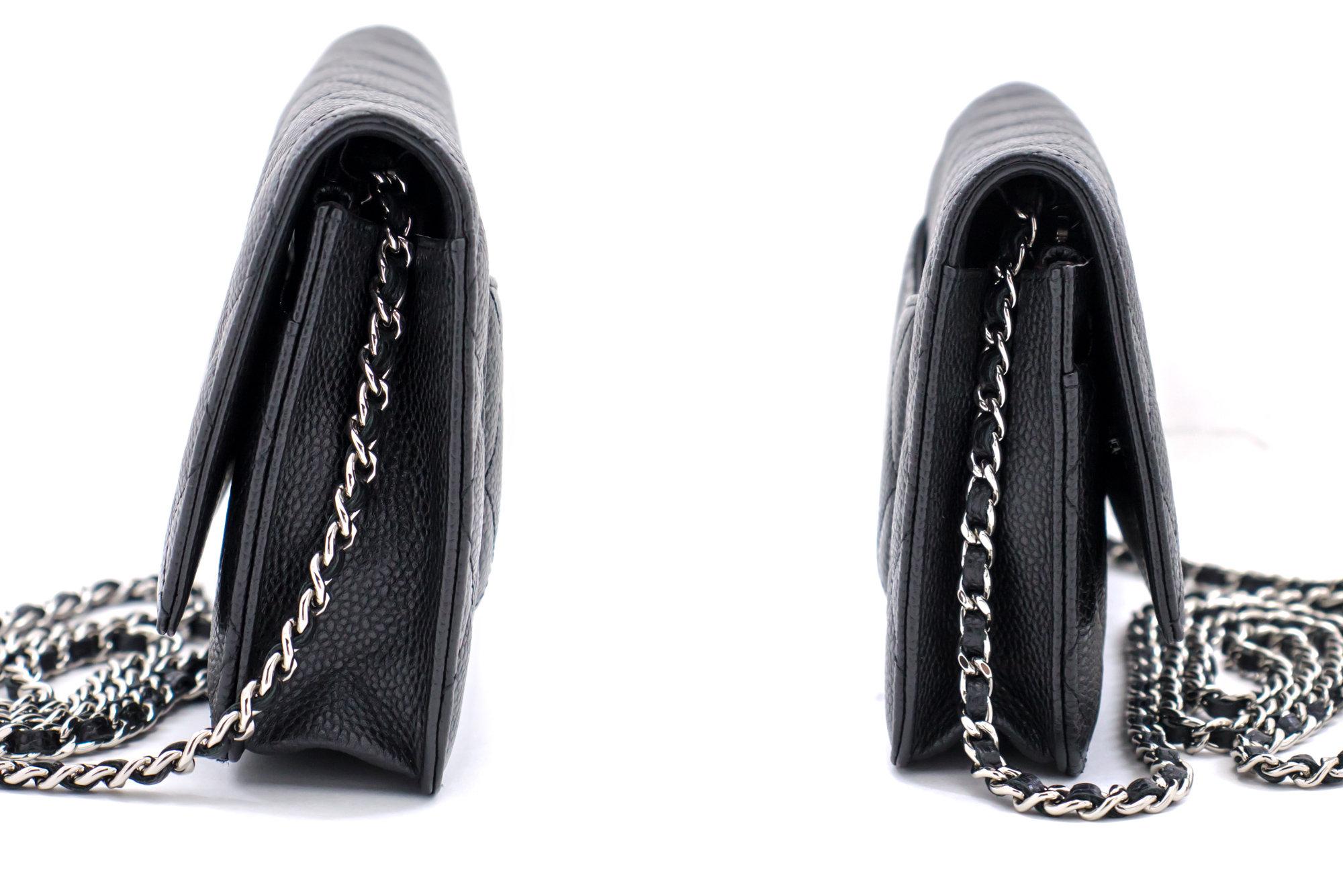 CHANEL Caviar WOC Wallet On Chain Black Shoulder Crossbody Bag In Good Condition In Takamatsu-shi, JP