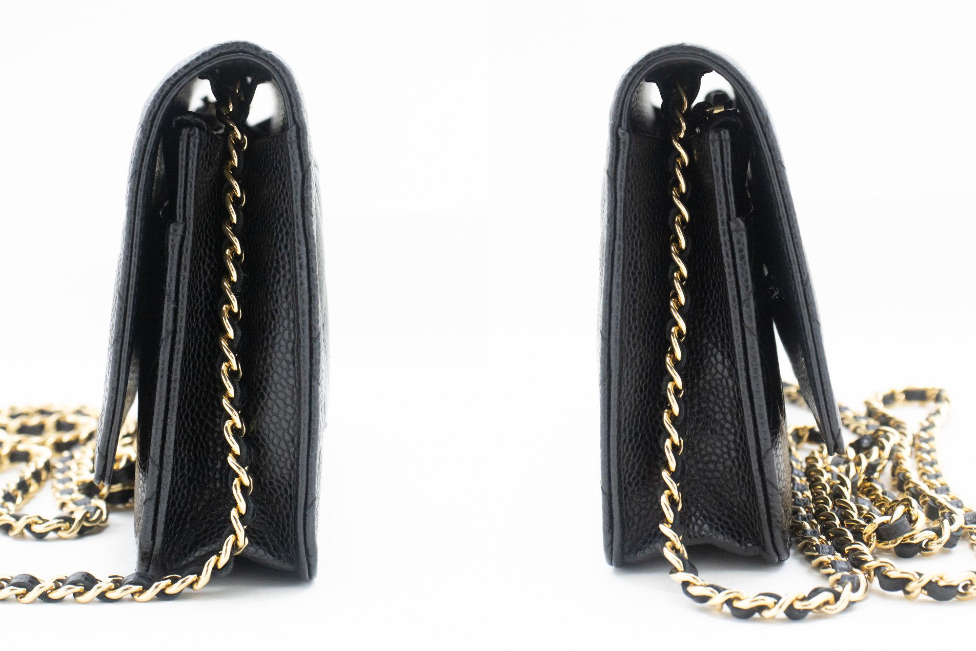 CHANEL Caviar WOC Wallet On Chain Black Shoulder Crossbody Bag For Sale 1