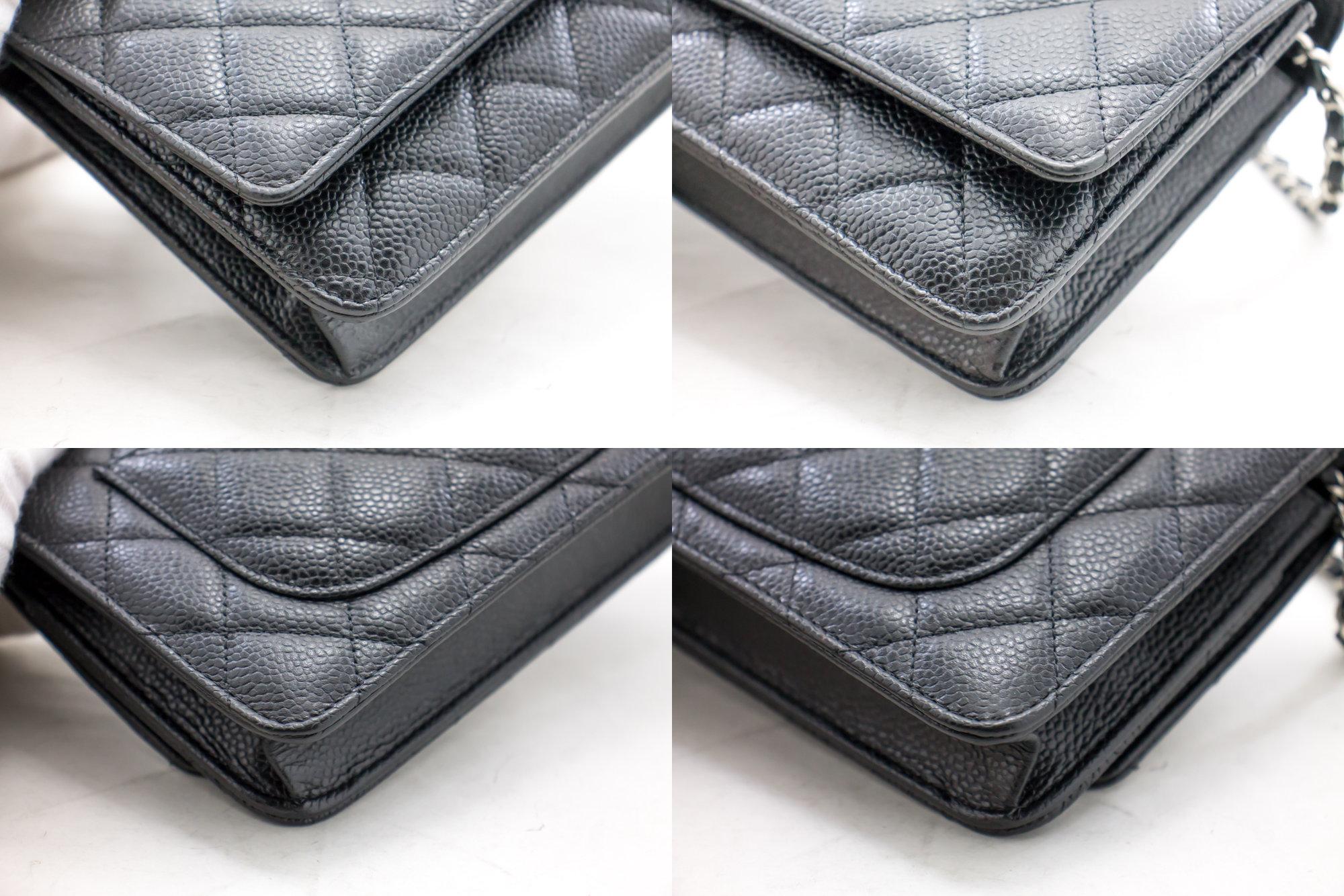 CHANEL Caviar WOC Wallet On Chain Black Shoulder Crossbody Bag 2