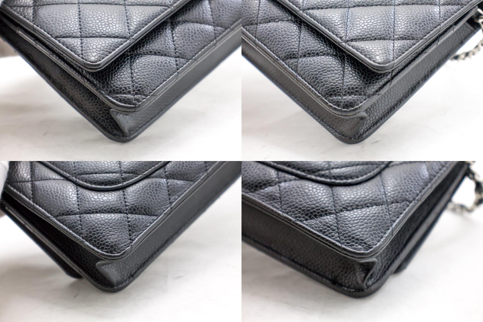CHANEL Caviar WOC Wallet On Chain Black Shoulder Crossbody Bag 2