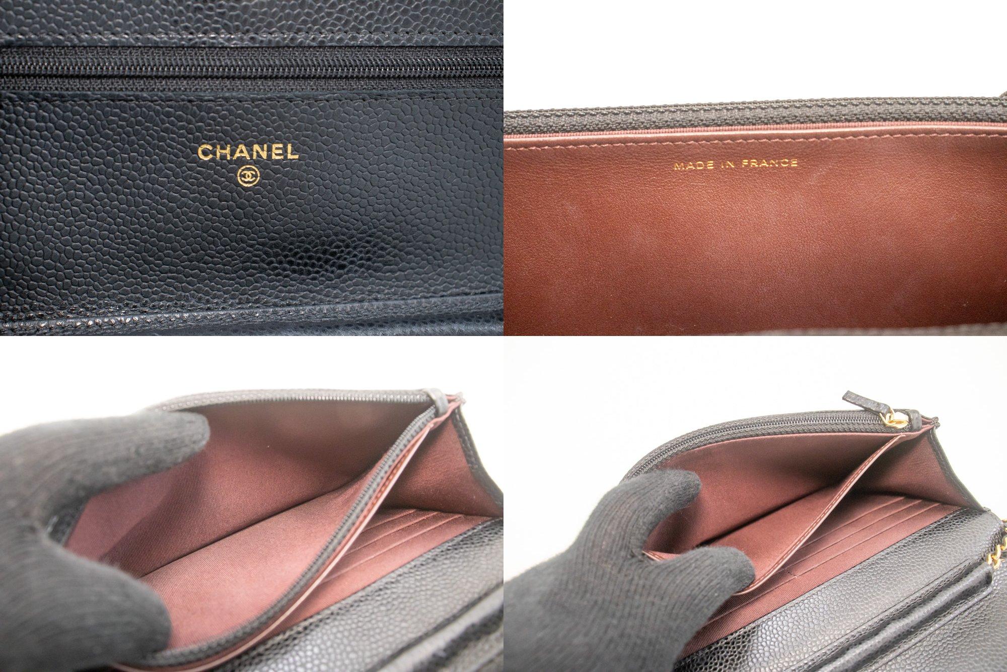 CHANEL Caviar WOC Wallet On Chain Black Shoulder Crossbody Bag 4