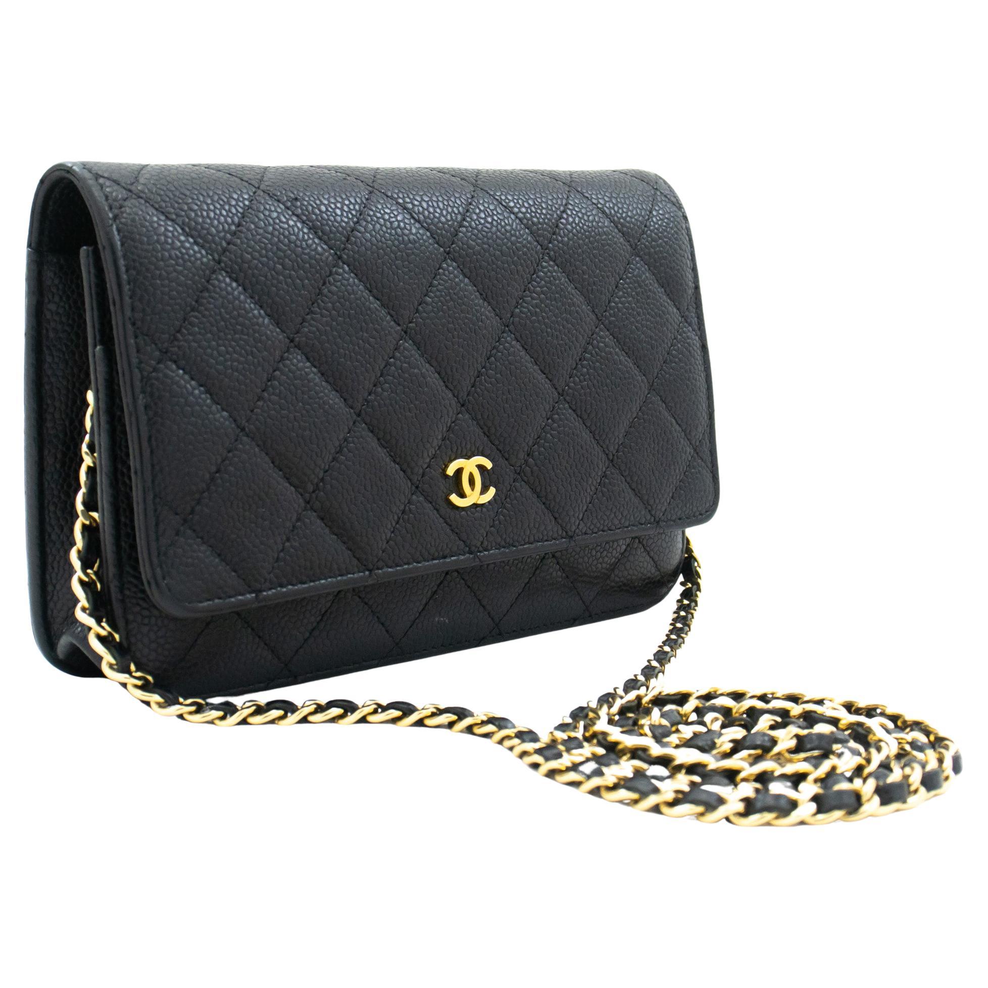 CHANEL Caviar WOC Wallet On Chain Black Shoulder Crossbody Bag For Sale at  1stDibs