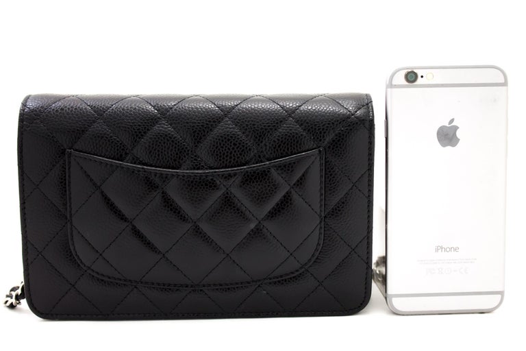 CHANEL Caviar Wallet On Chain WOC Black Shoulder Bag Crossbody Leather  ref.300830 - Joli Closet