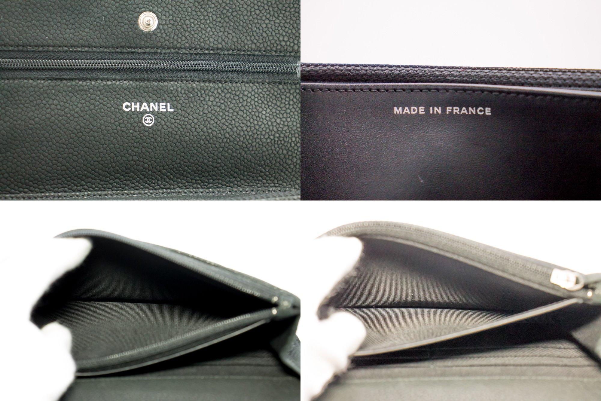 CHANEL Caviar WOC Wallet On Chain Dark Green Shoulder Bag 2