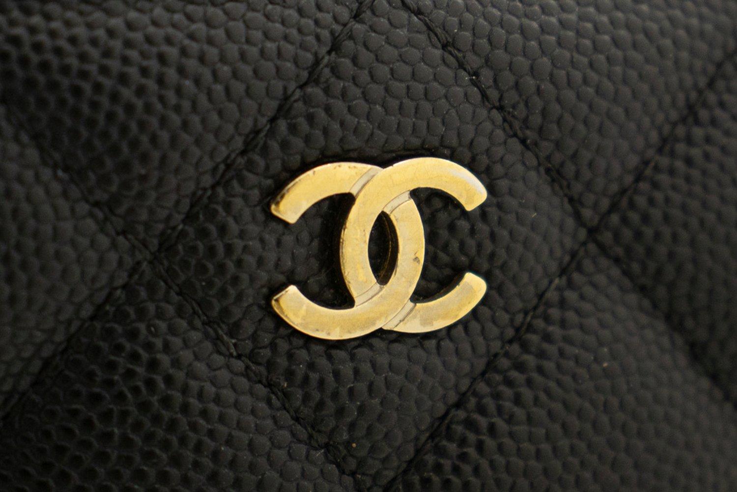 CHANEL Caviar WOC Wallet On Chain Double Zip Chain Shoulder Bag For Sale 7