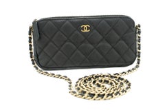 CHANEL Caviar WOC Wallet On Chain Double Zip Chain Shoulder Bag