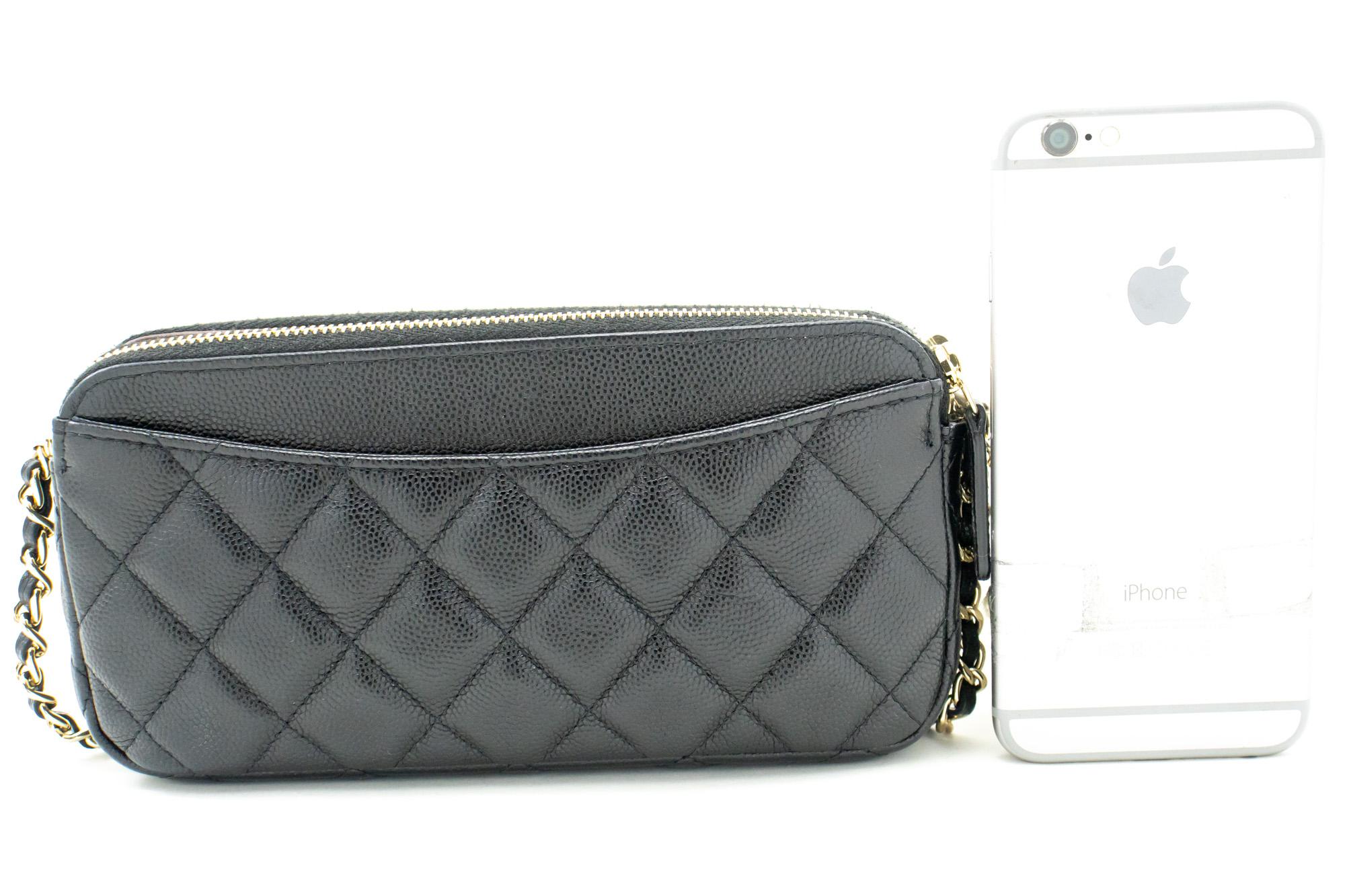 CHANEL Caviar WOC Wallet On Chain Double Zip Chain Shoulder Bag In Good Condition In Takamatsu-shi, JP