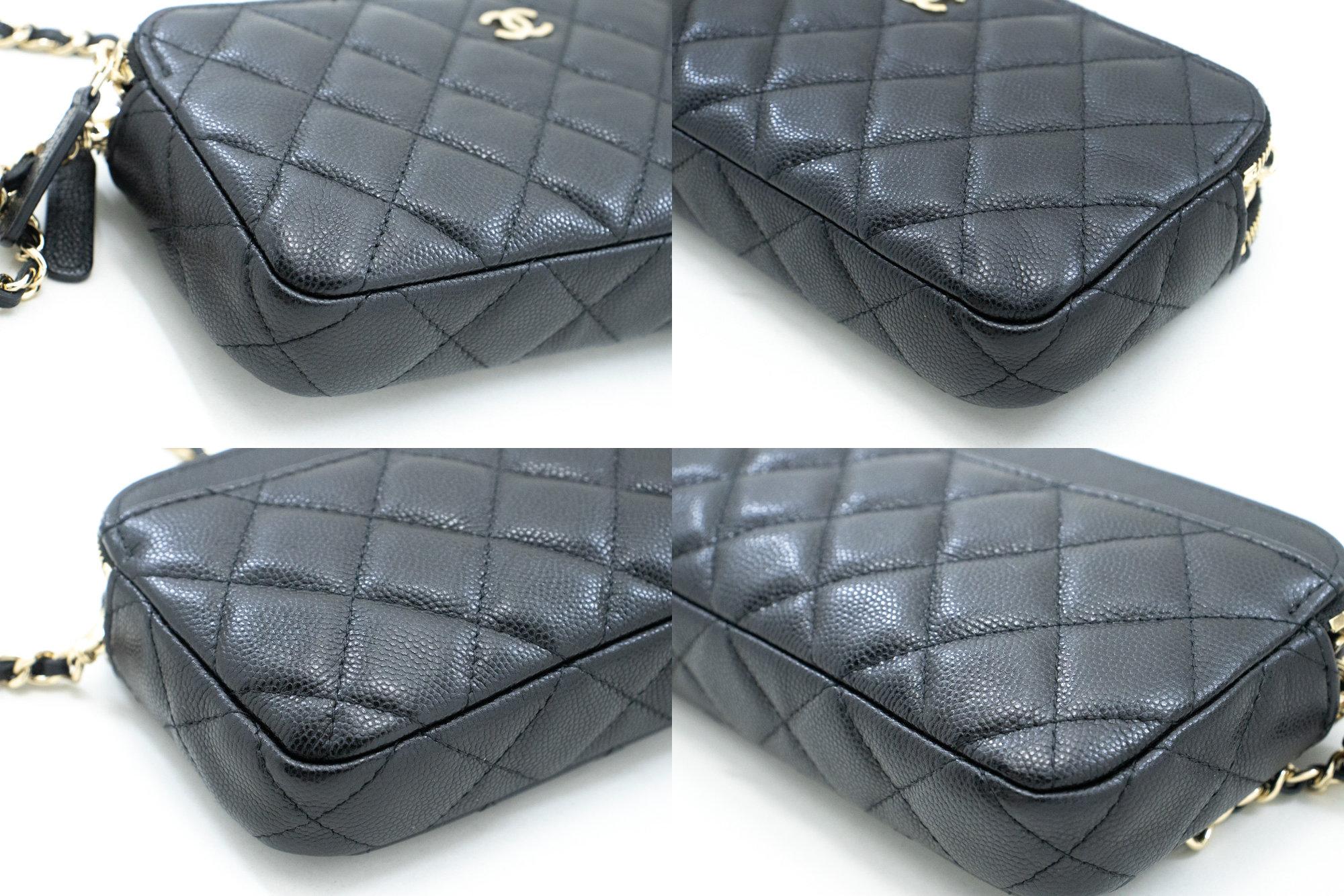 CHANEL Caviar WOC Wallet On Chain Double Zip Chain Shoulder Bag 2