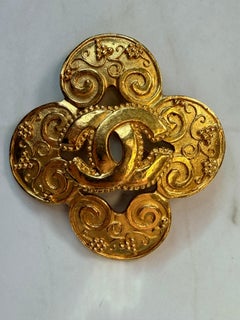 Chanel CC 1996 Flower and Grape Brooch