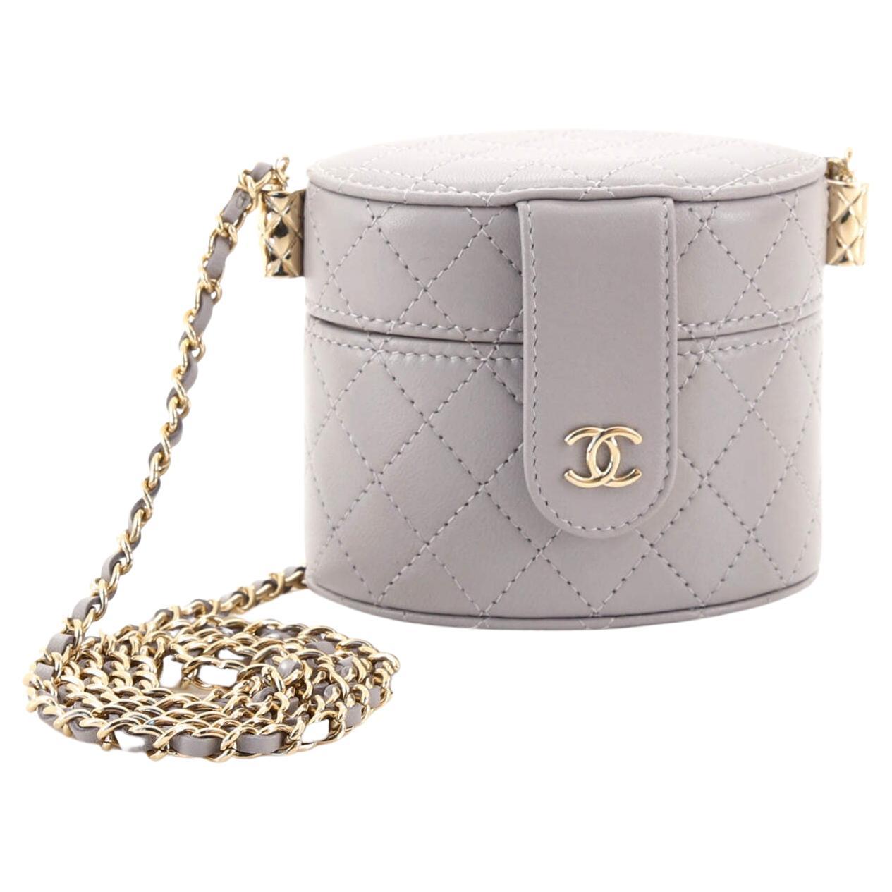 Chanel CC Allure Vanity Case with Chain Quilted Lambskin Mini at 1stDibs