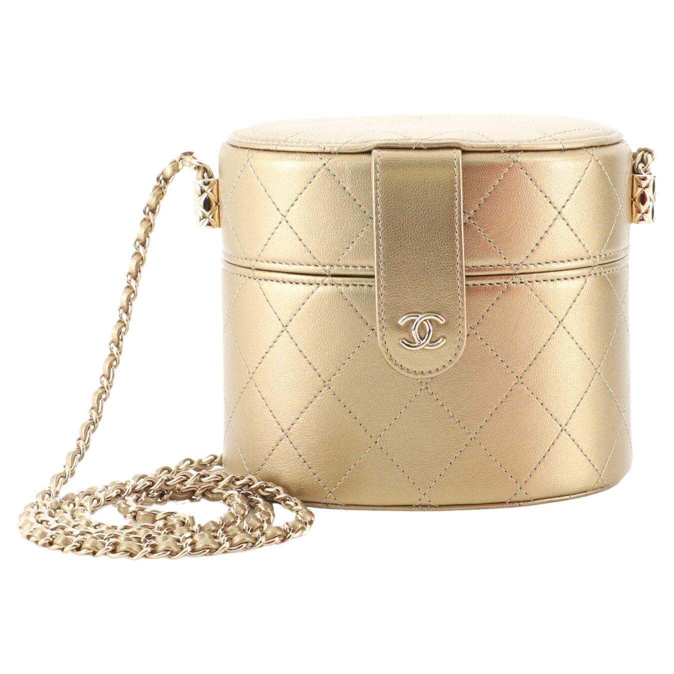 Chanel CC Allure Vanity Case with Chain Quilted Lambskin Small at 1stDibs