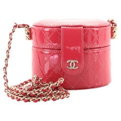 Chanel CC Allure Vanity Case with Chain Quilted Patent Mini