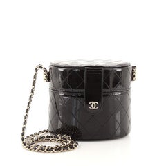 Chanel CC Allure Vanity Case with Chain Quilted Patent Small