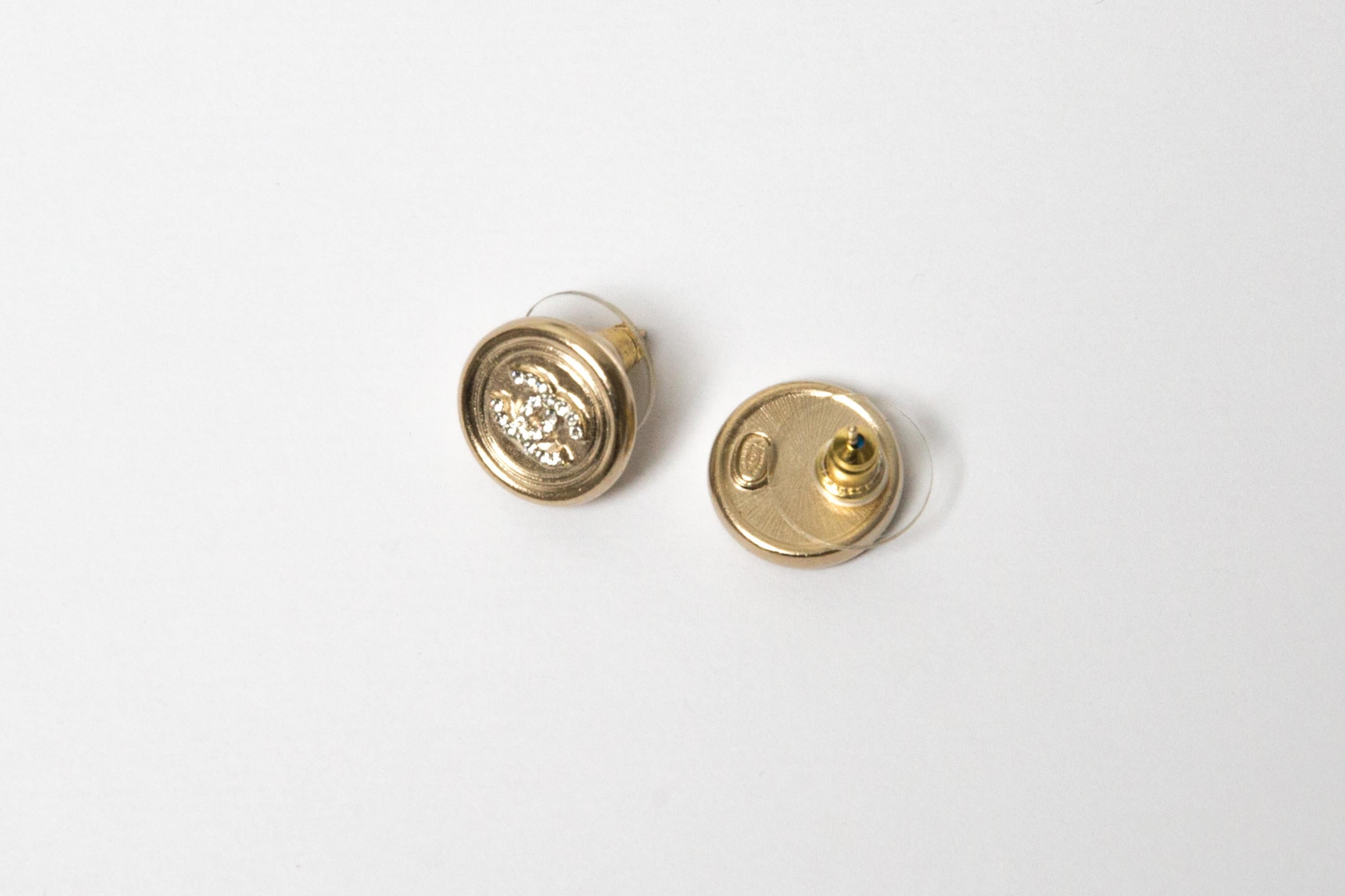 Women's Chanel CC and 5 GoldTone Earrings For Sale