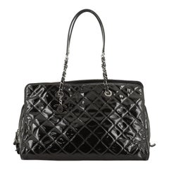Chanel CC Angle Tote Quilted Patent Large
