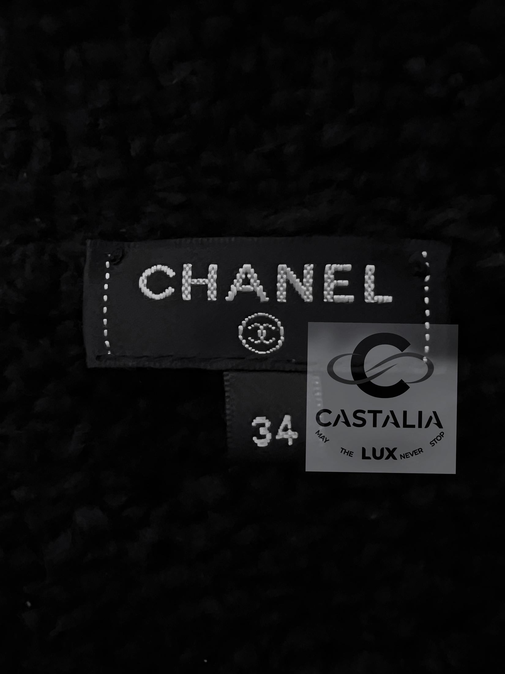Chanel CC Apres Ski Teddy Bomber Giacca 34 FR in vendita 11