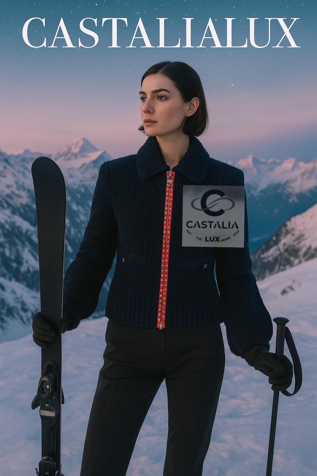 da uomo o donna Chanel CC Apres Ski Teddy Bomber Giacca 34 FR in vendita