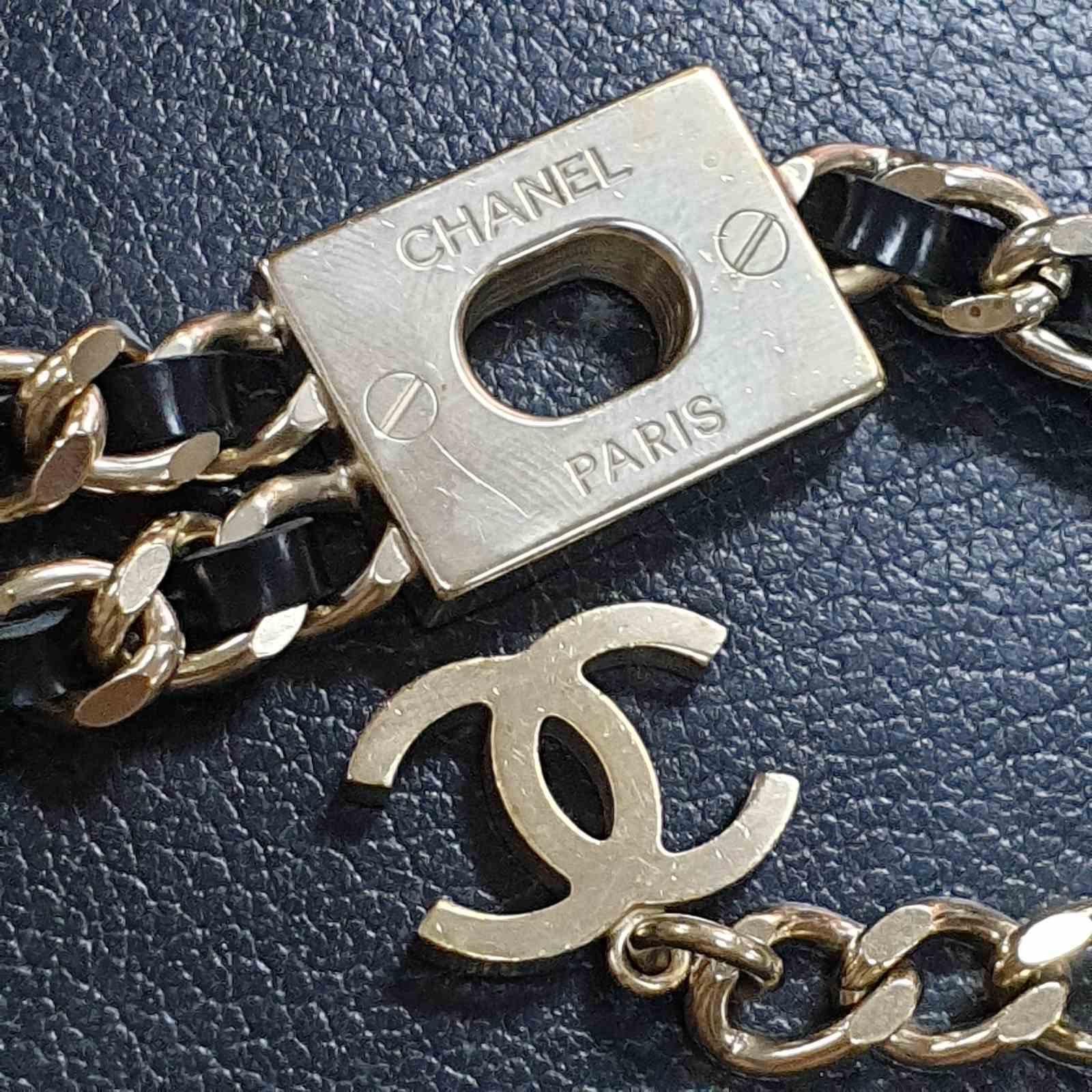 Chanel CC B17P Leather Chain Long Necklace Belt  1