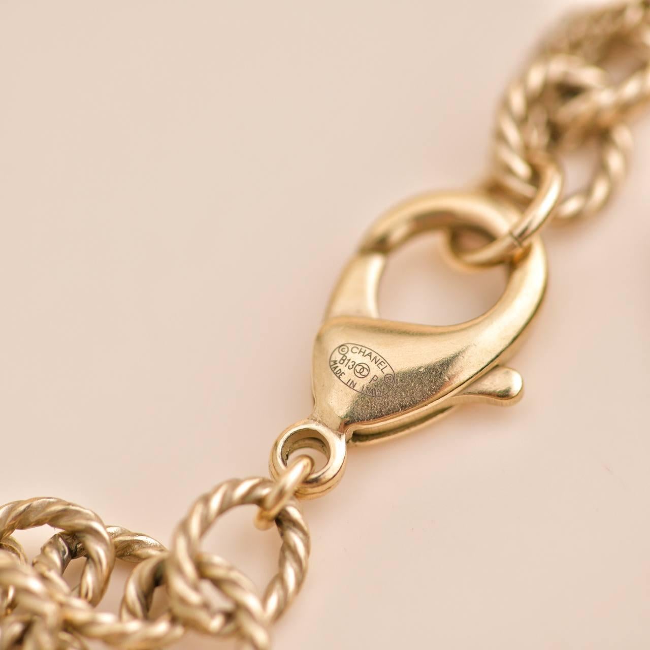 Uncut Chanel CC Baroque Pearl Necklace 