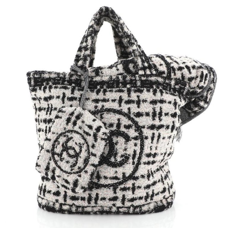 Chanel 2018 CC Terrycloth Beach Tote, Pouch and Towel Set