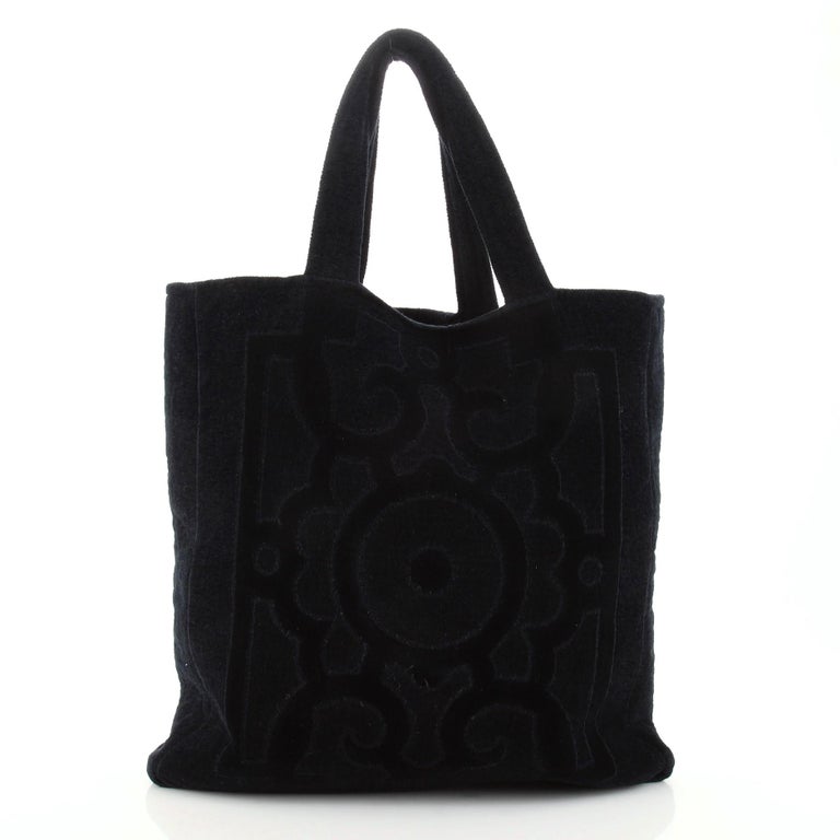 black chanel beach bag