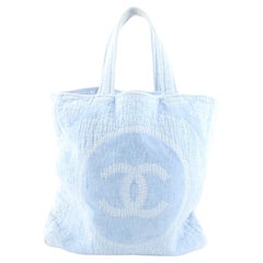 Chanel CC Strandtasche aus Terry-Stoff Groß