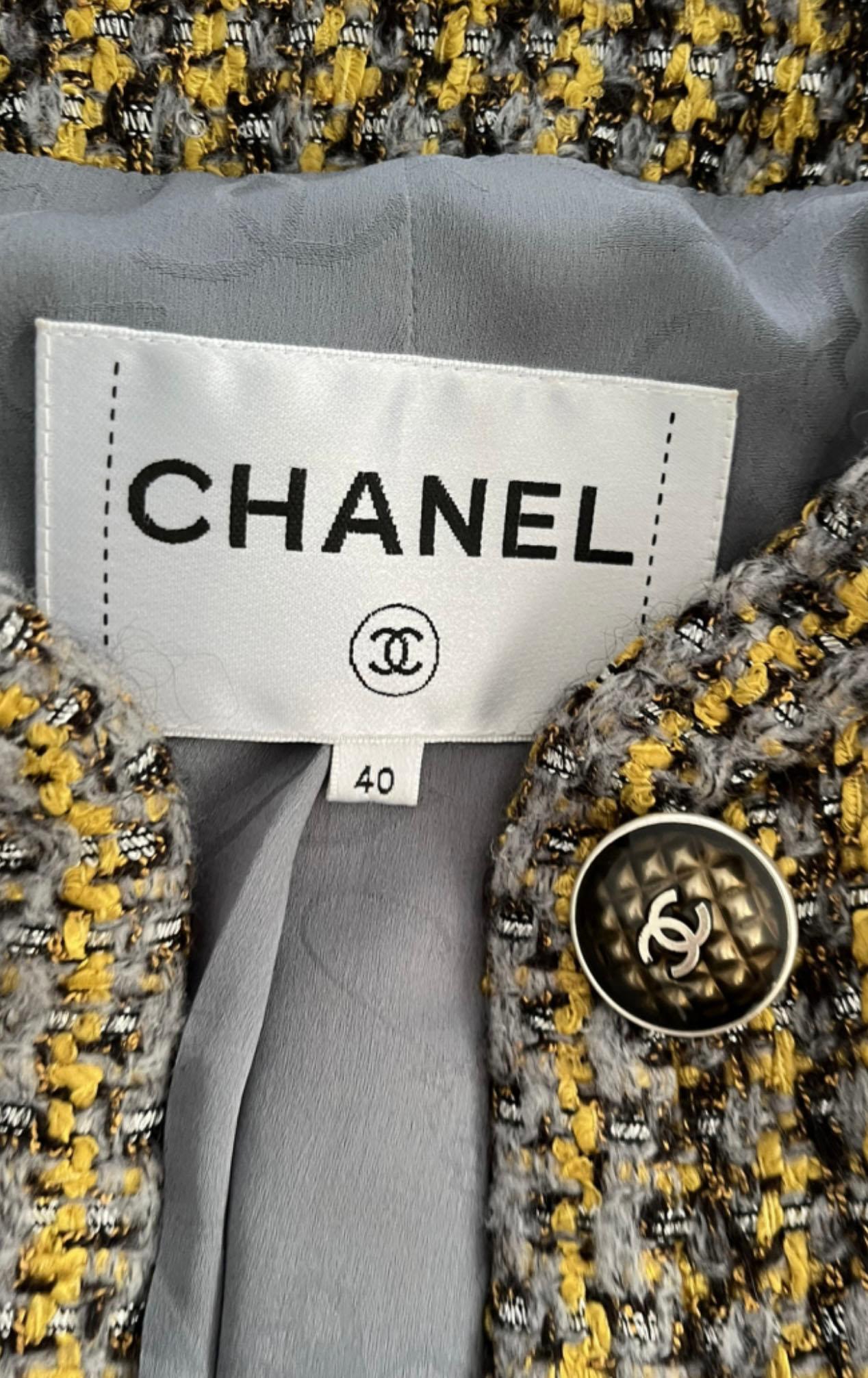 Chanel New CC Belted Lesage Tweed Jacket 4