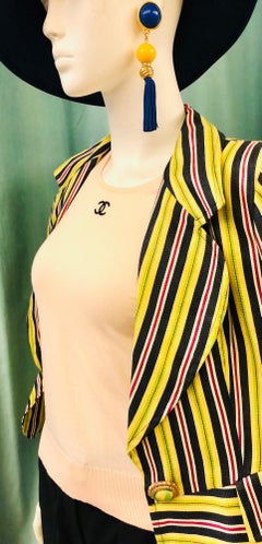 Chanel "CC" Black and Pink Cotton Top