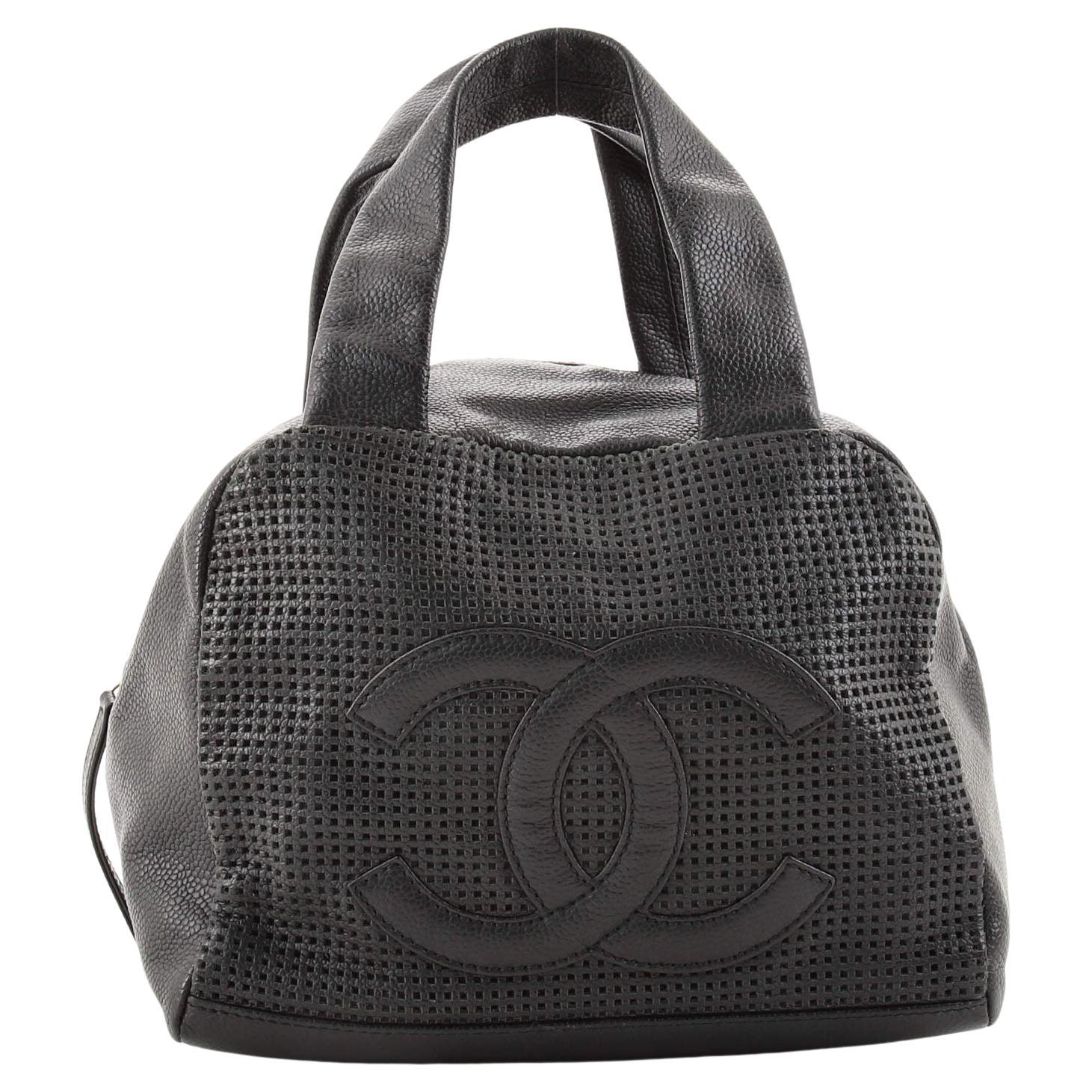 Chanel CC Bowler Bag Perforated Leather Small at 1stDibs