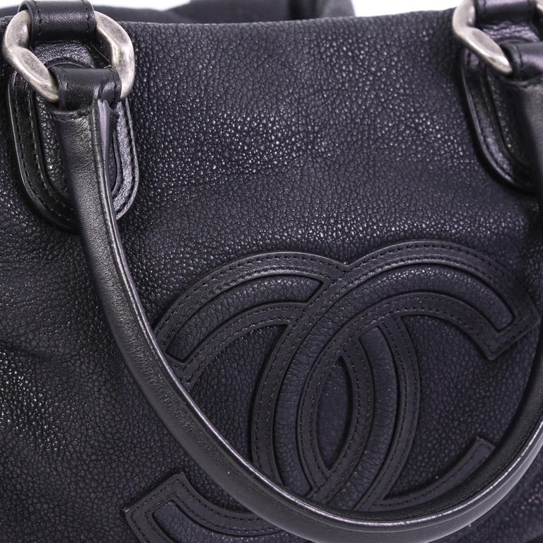 Chanel CC Bowling Bag Iridescent Goatskin Medium at 1stDibs