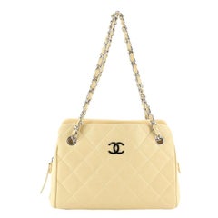 Chanel CC Bowling Bag Quilted Caviar Small