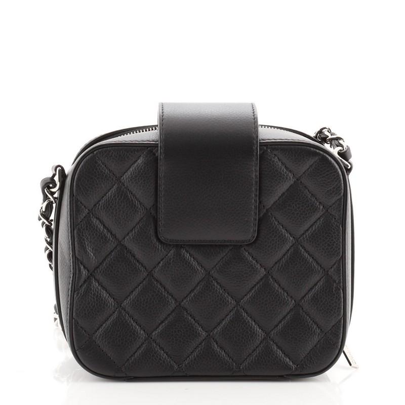 Chanel CC Box Camera Bag Quilted Lambskin Mini In Good Condition In NY, NY