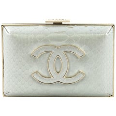 Chanel CC Box Clutch Python Small