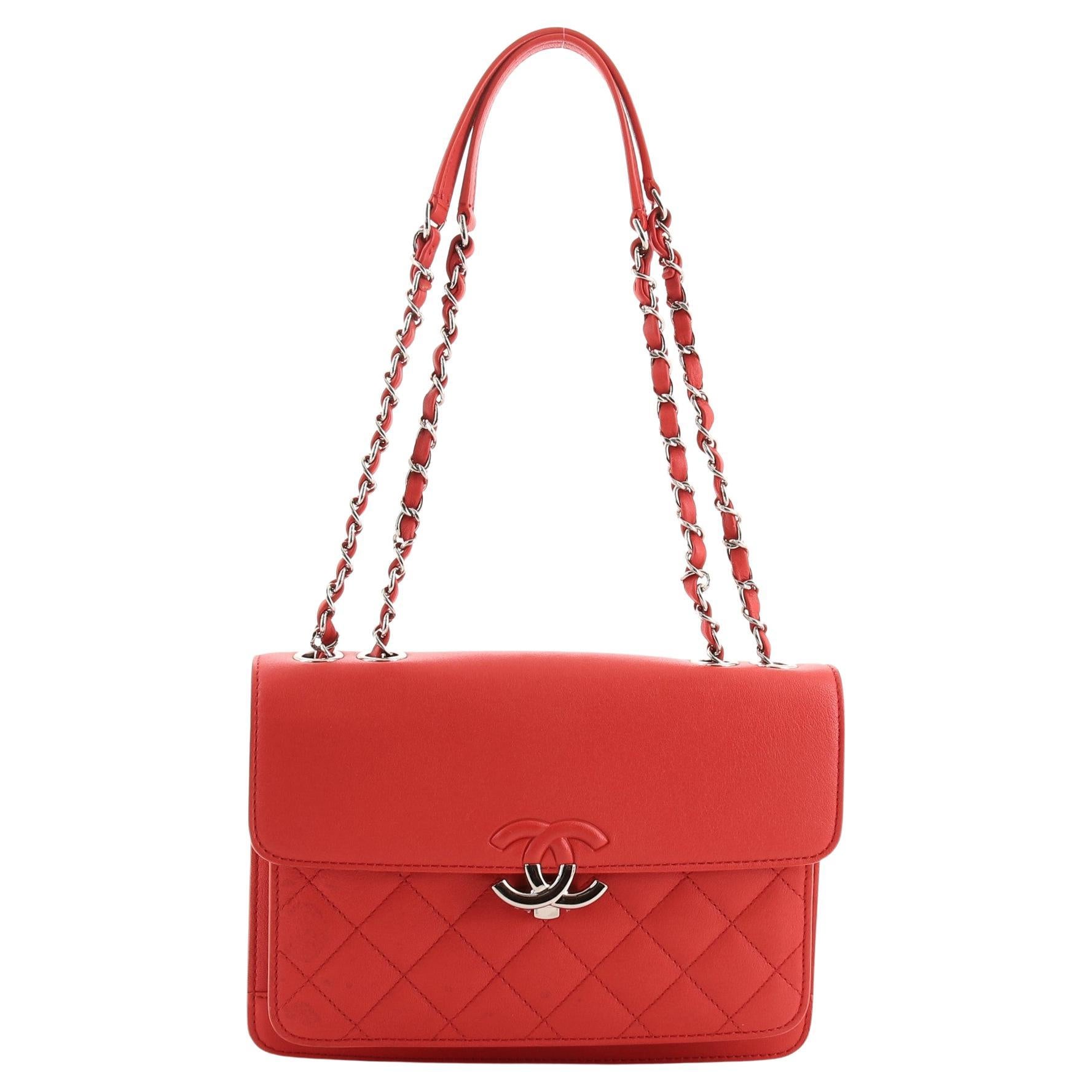 Chanel CC Box Flap Bag Quilted Calfskin Small at 1stDibs