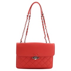 Chanel CC Box Klappentasche aus gestepptem Kalbsleder Klein
