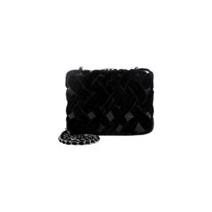 Chanel CC Box Minaudiere Woven Velvet and PVC