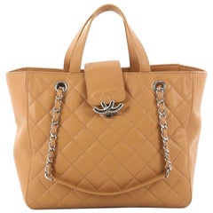 Chanel CC Box Shopping Tote Quilted Caviar Small