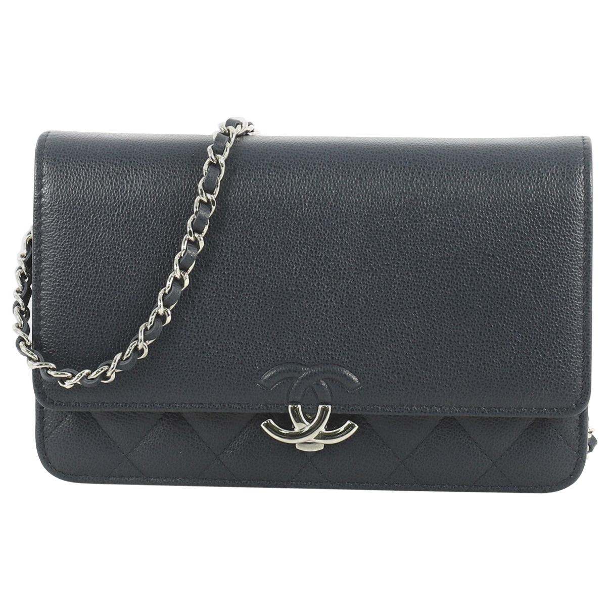 Chanel CC Box Wallet on Chain Quilted Caviar