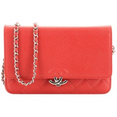 Chanel CC Box Wallet on Chain Quilted Caviar