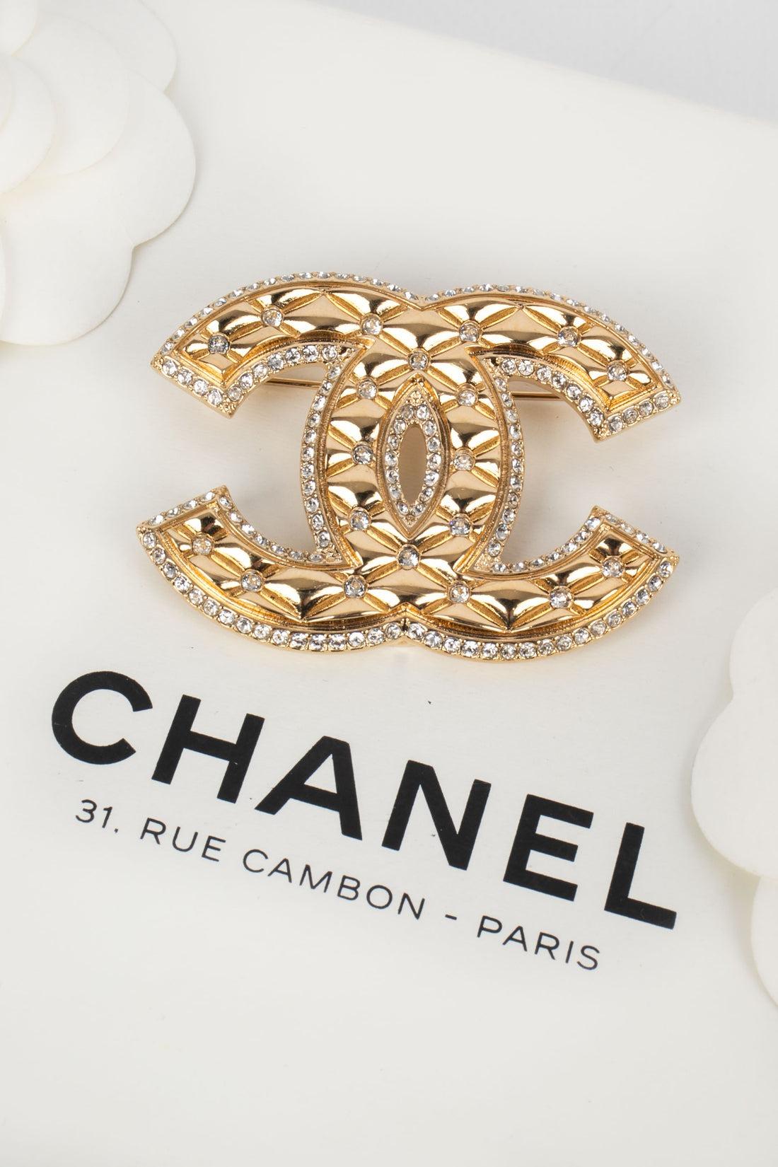 Chanel CC Brooch Ornamented with Rhinestones, 2023 3