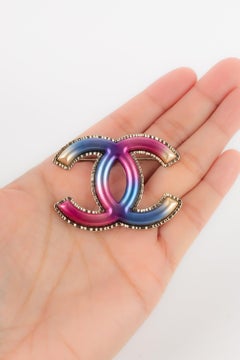 Chanel CC Brooch with Multicolored Resin, 2017