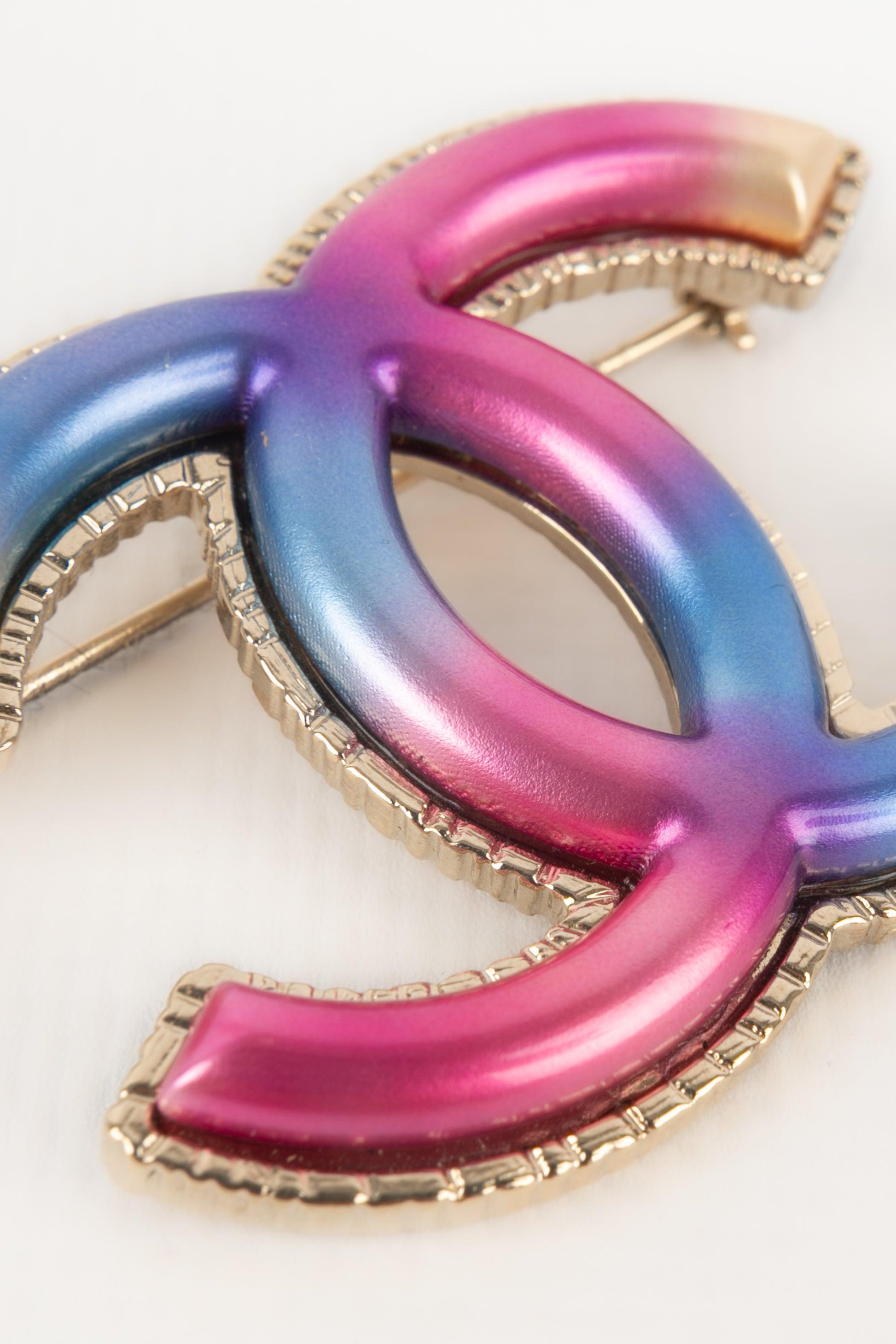 Women's Chanel CC Brooch with Multicolored Resin, 2017
